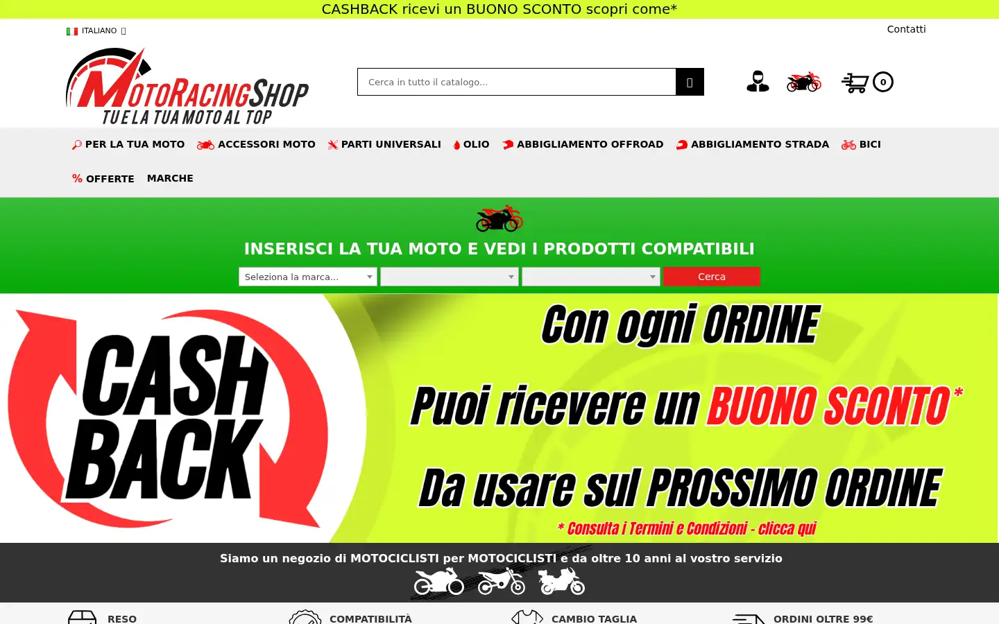 Screenshot of motoracingshop.com