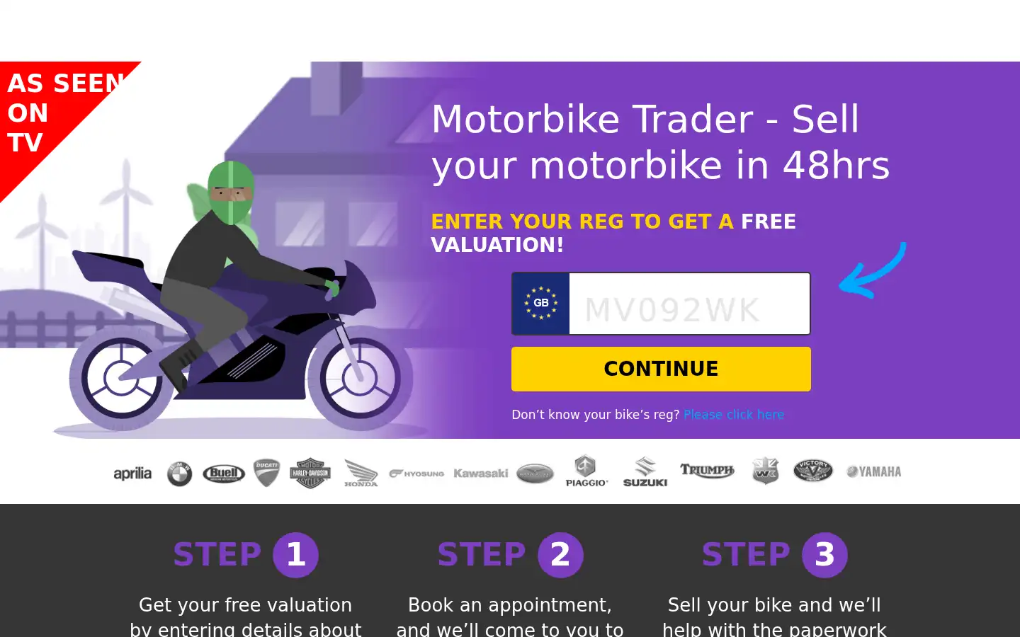 Screenshot of motorbiketrader.co.uk