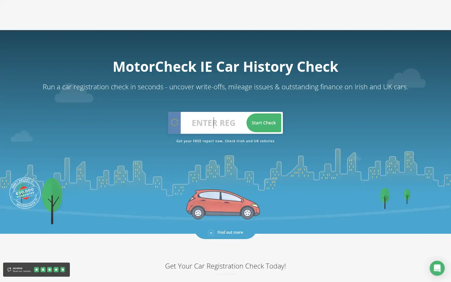 Screenshot of motorcheck.ie