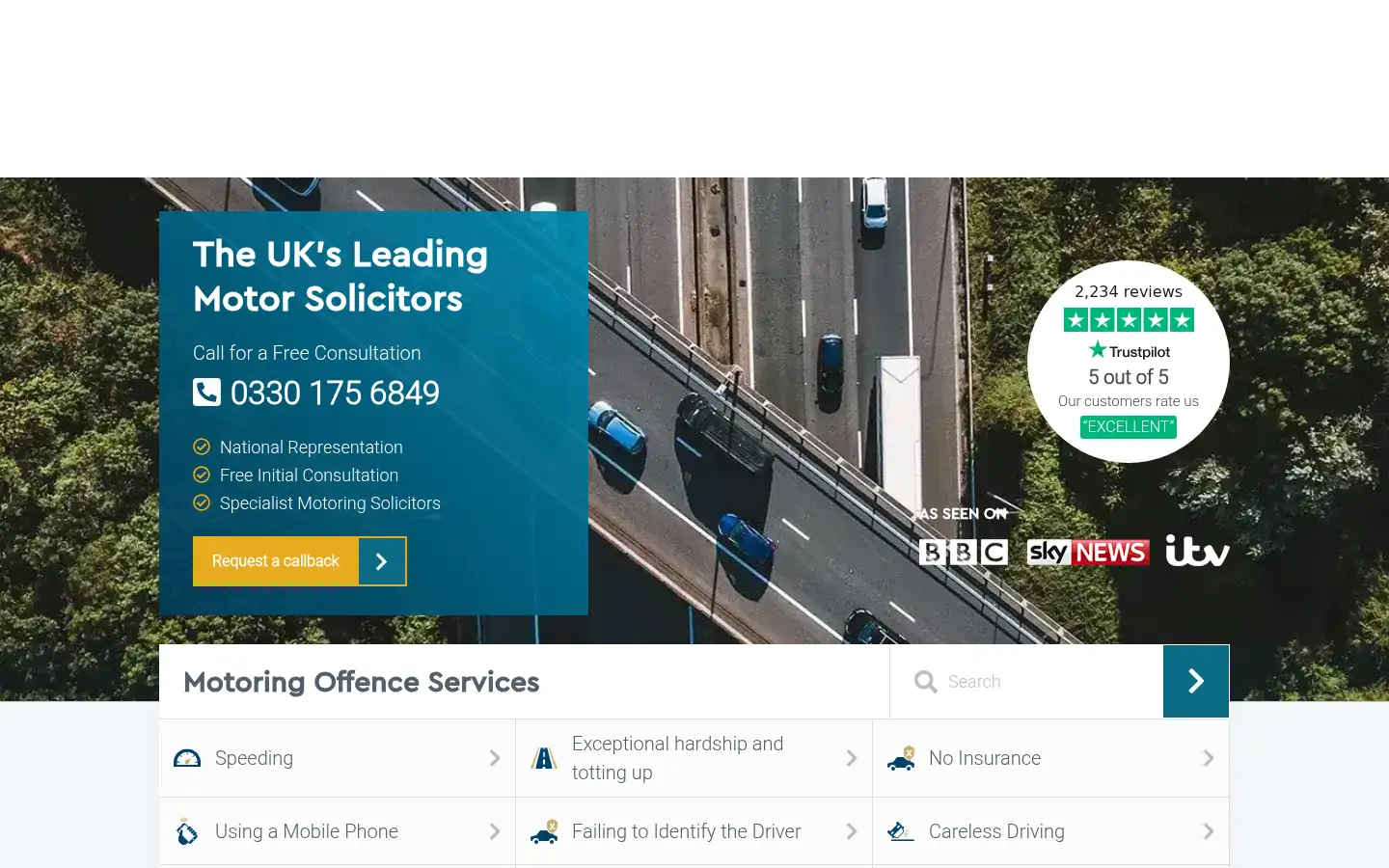 Screenshot of motordefencelawyers.co.uk