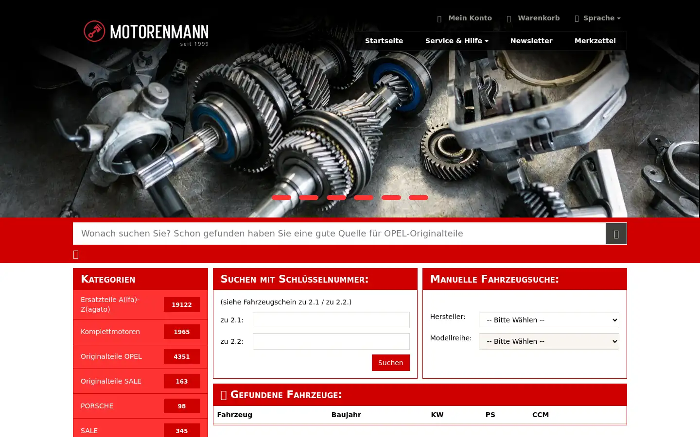 Screenshot of motorenmann.de