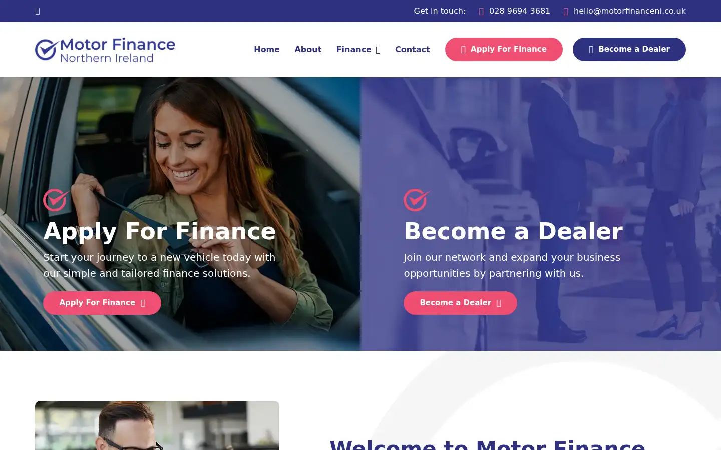 Screenshot of motorfinanceni.co.uk