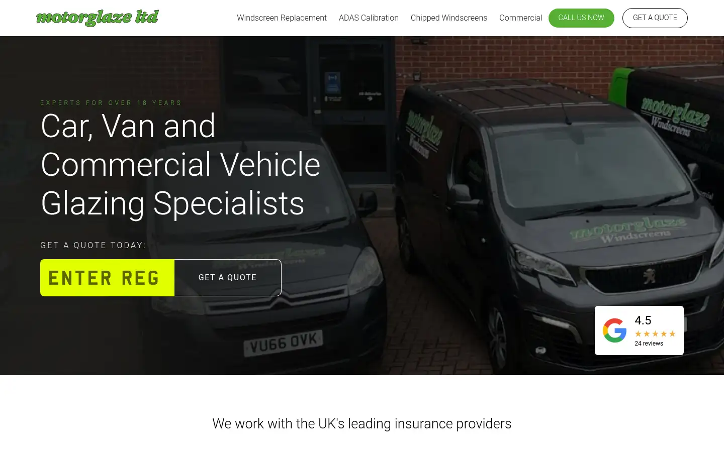 Screenshot of motorglaze.co.uk