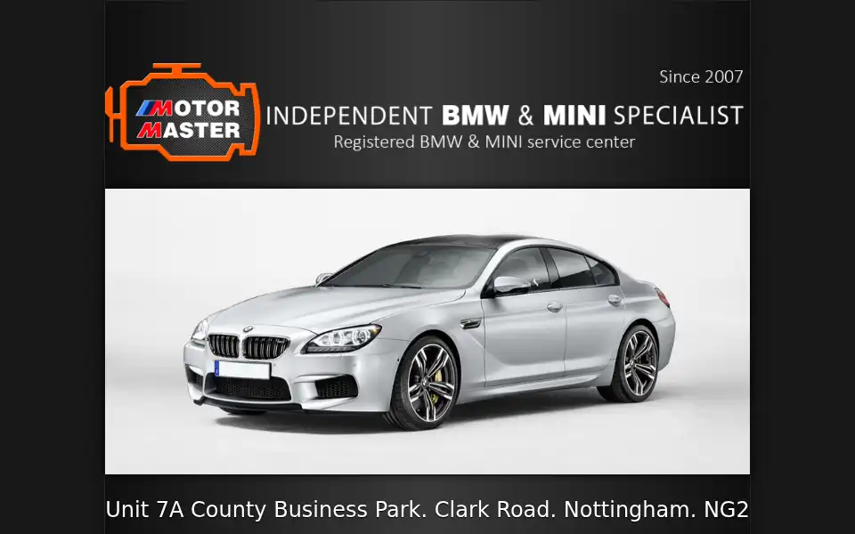 Screenshot of motormasteruk.com