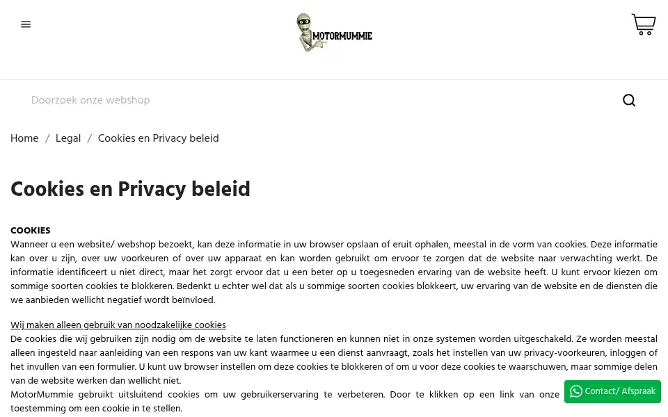 Screenshot of motormummie.nl