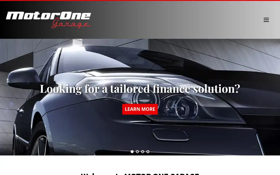 Screenshot of motoronegarage.com.au