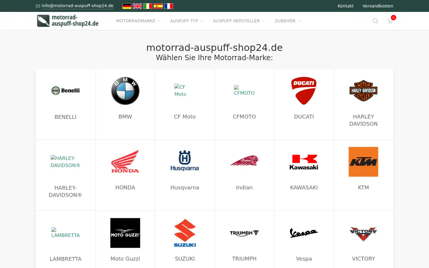 Screenshot of motorrad-auspuff-shop24.de