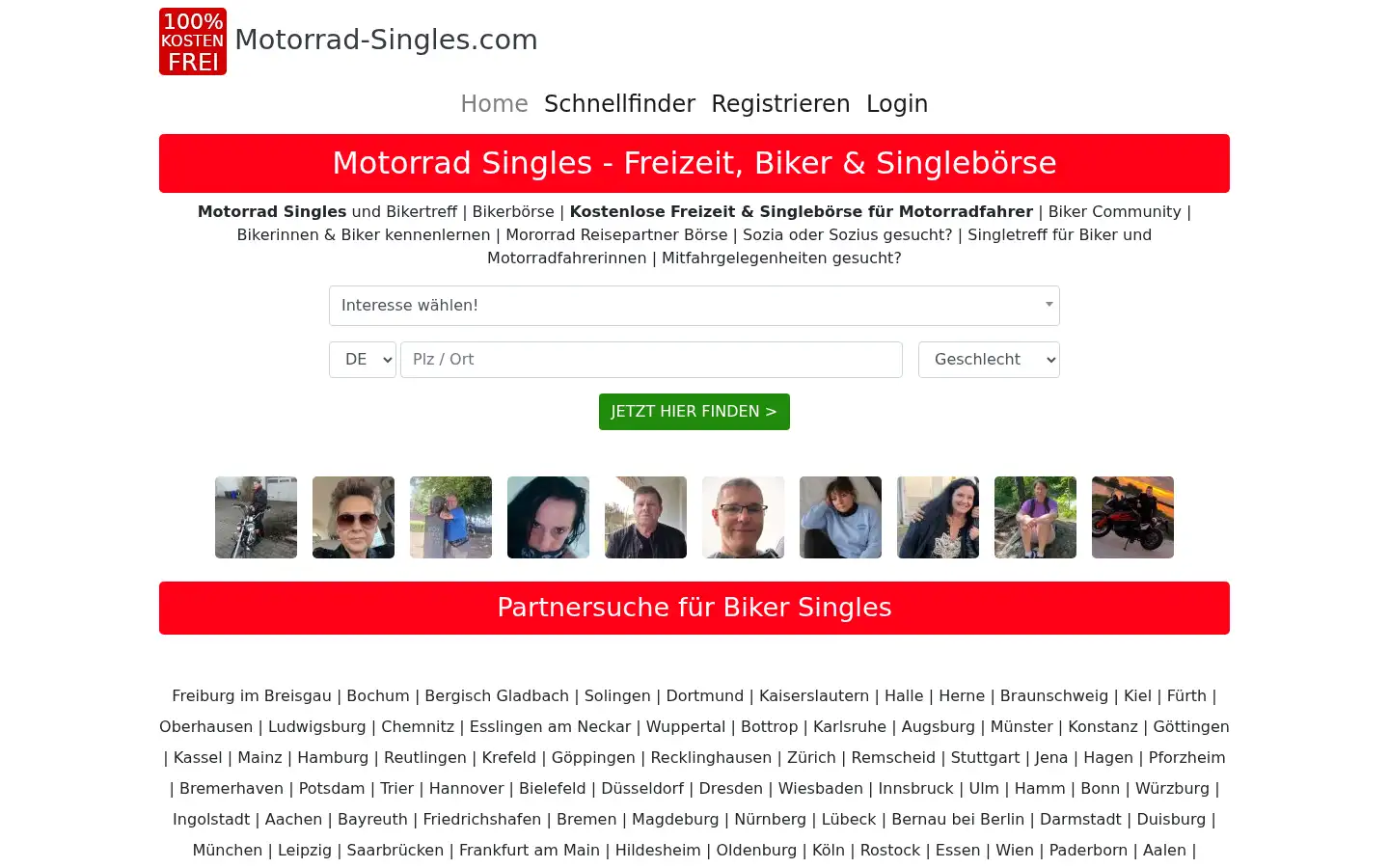 Screenshot of motorrad-singles.com