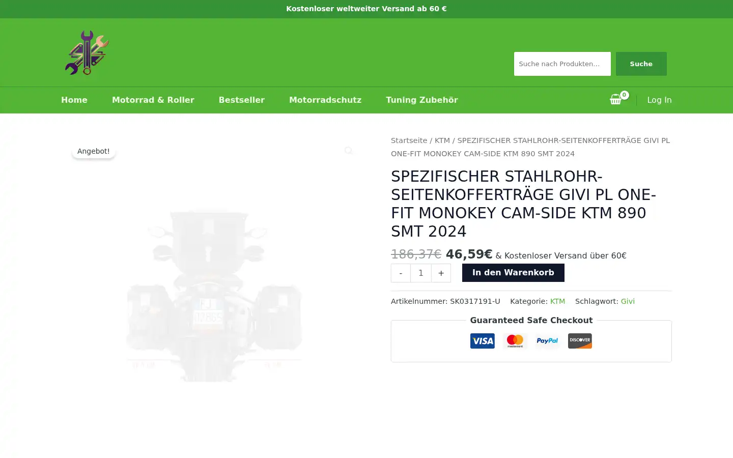 Screenshot of motorradzubehoer24.com