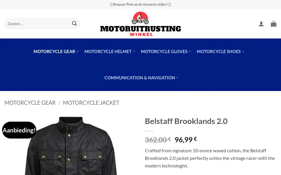 Screenshot of motorrijvoordeel.com