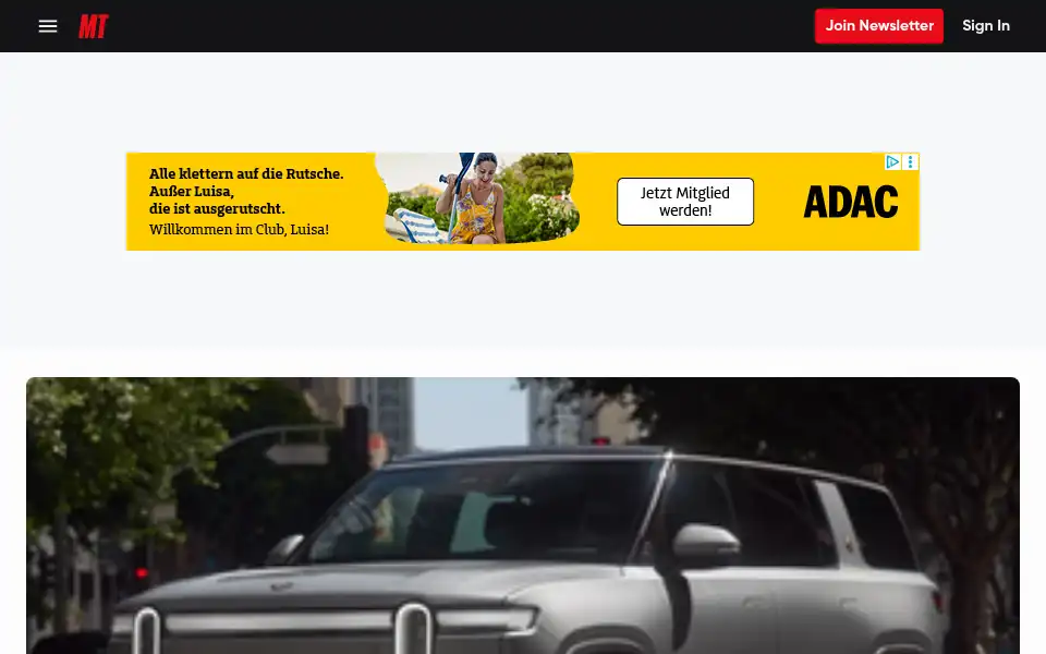 Screenshot of motortrend.com