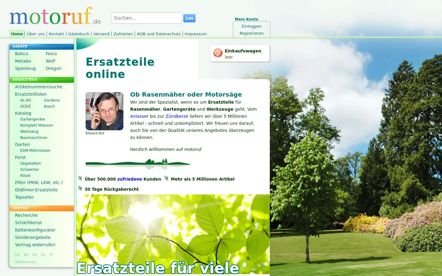 Screenshot of motoruf.de
