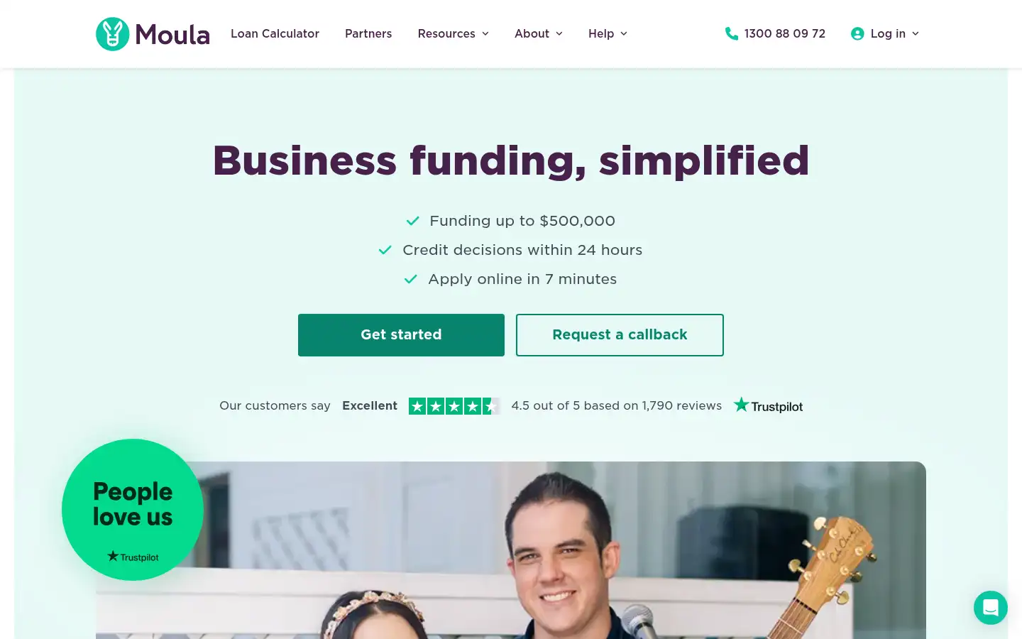Screenshot of moula.com.au