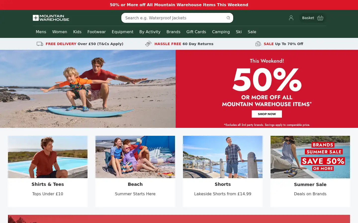 Screenshot of mountainwarehouse.com