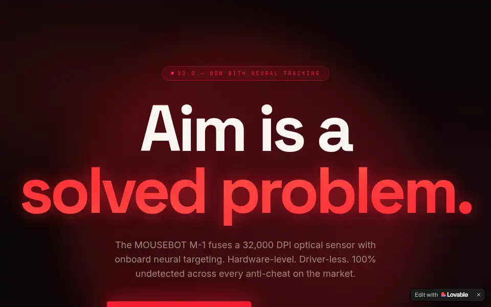 Screenshot of mousebot.lovable.app