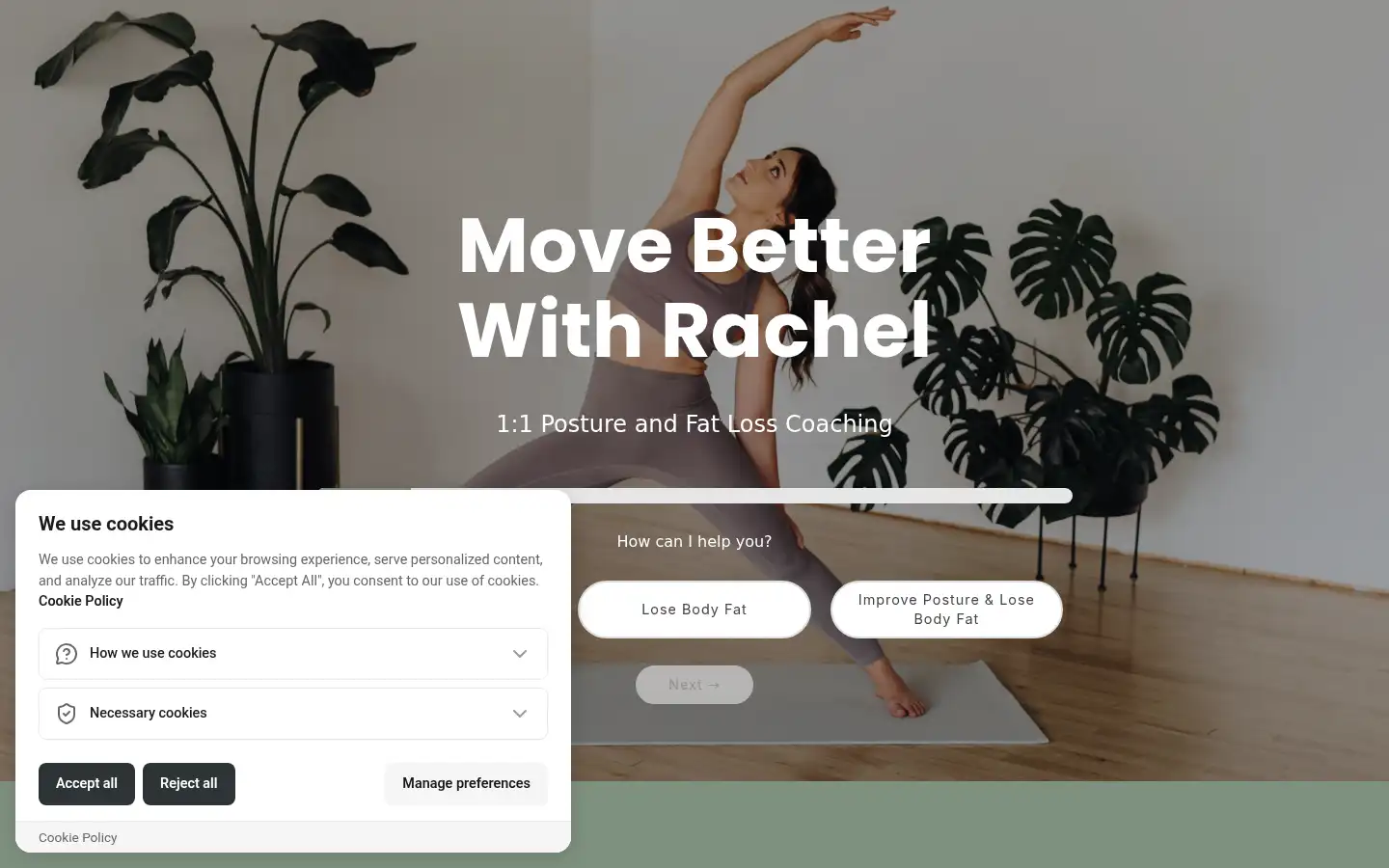 Screenshot of movebetterwithrachel.com