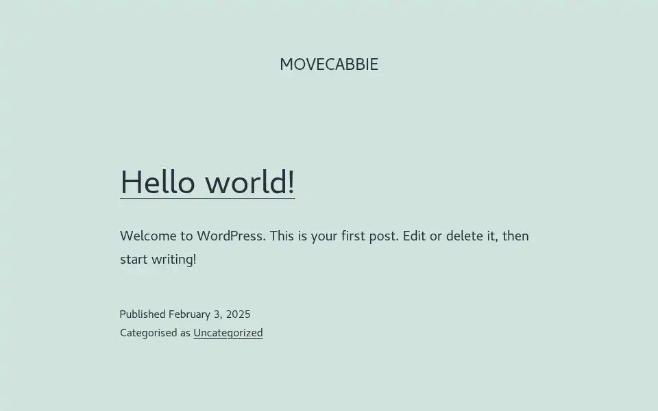 Screenshot of movecabbie.ca