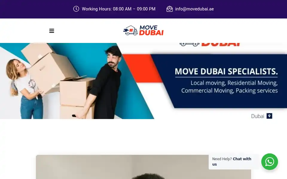 Screenshot of movedubai.ae