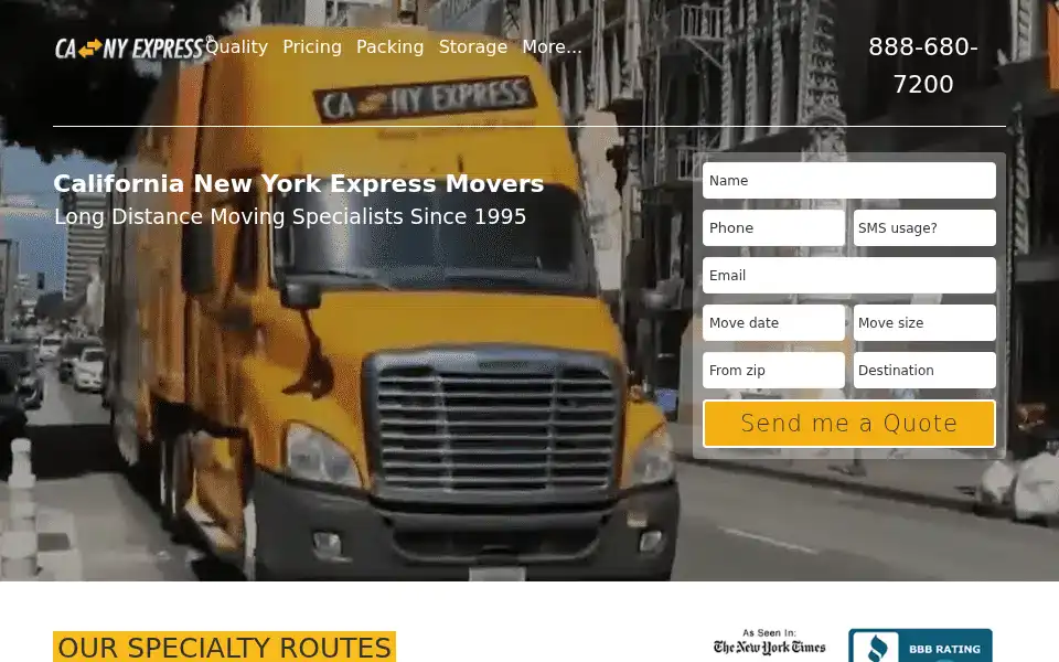 Screenshot of moveeast.com