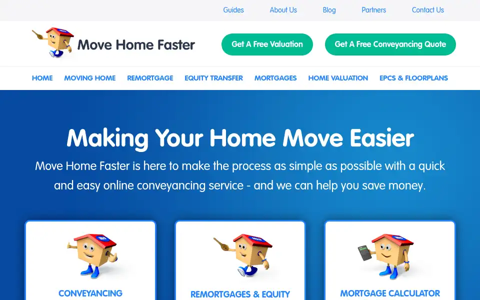 Screenshot of movehomefaster.co.uk