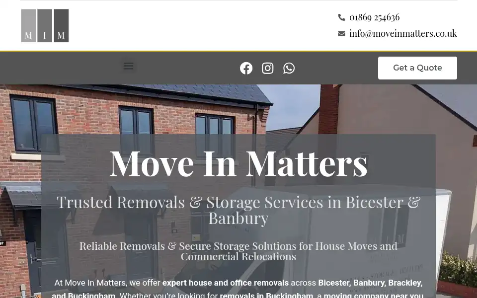 Screenshot of moveinmatters.co.uk