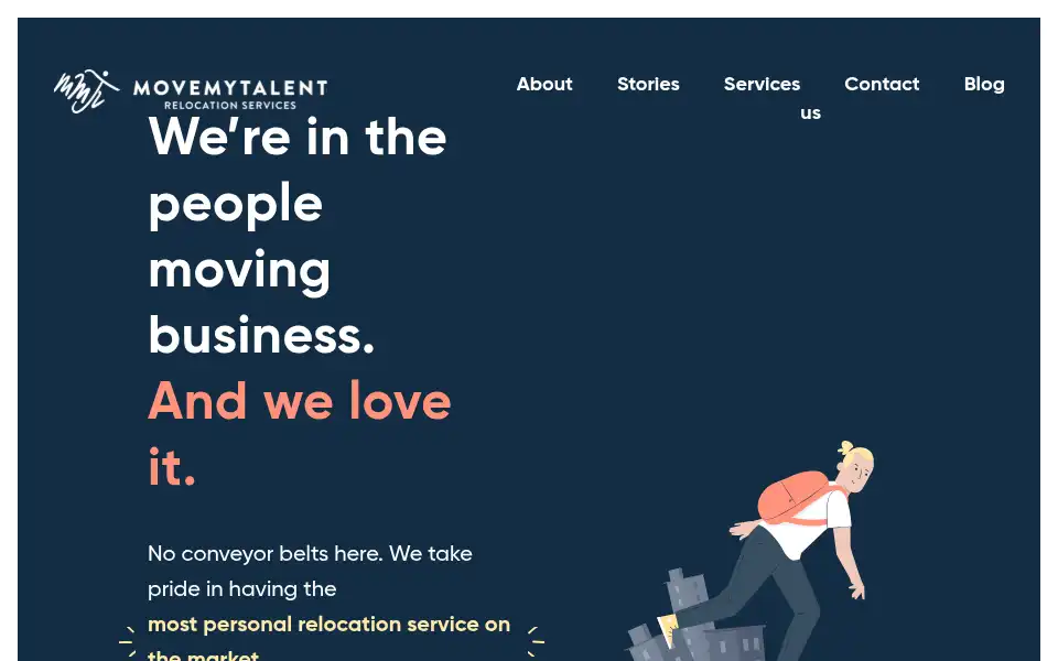 Screenshot of movemytalent.com