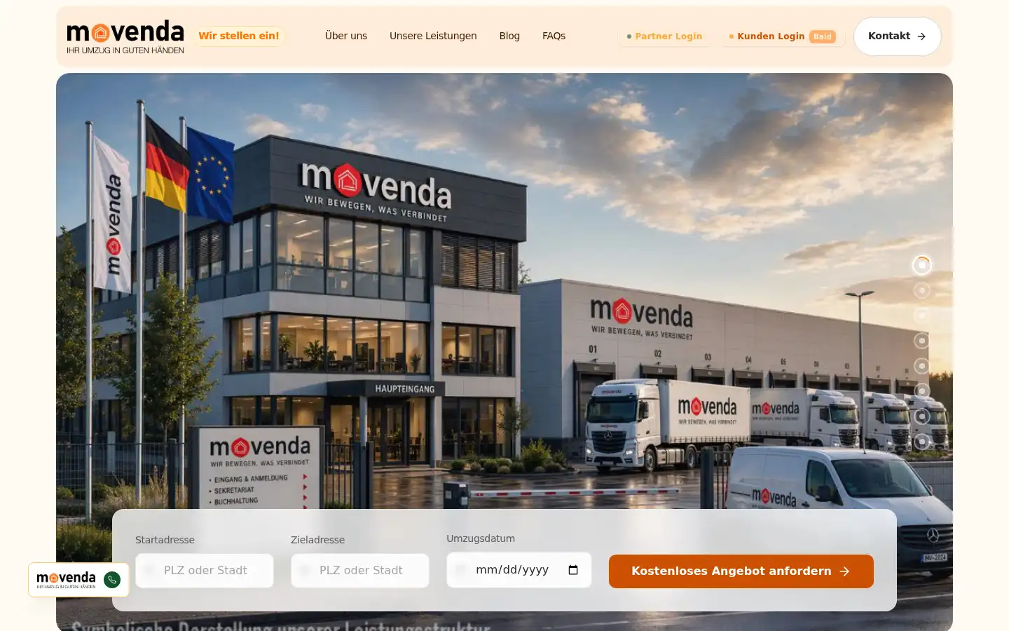 Screenshot of movenda.de