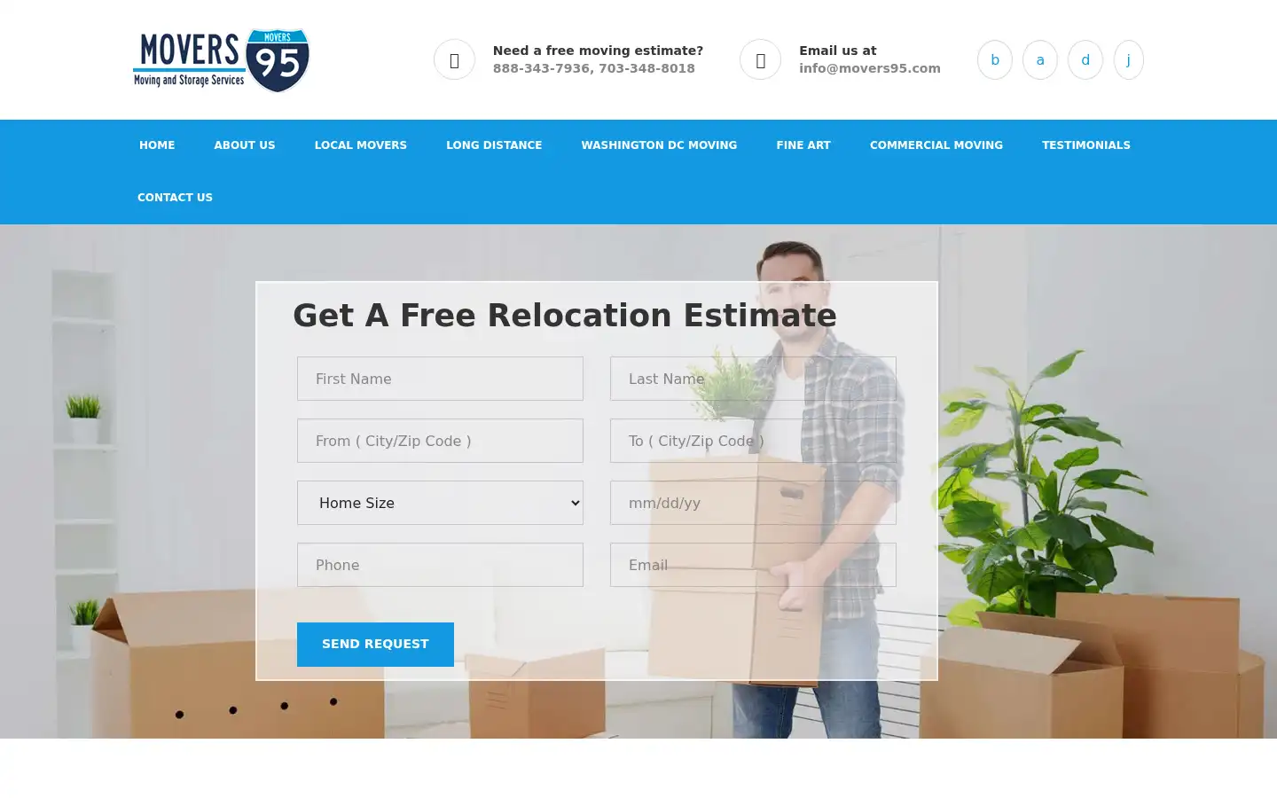 Screenshot of movers95.com