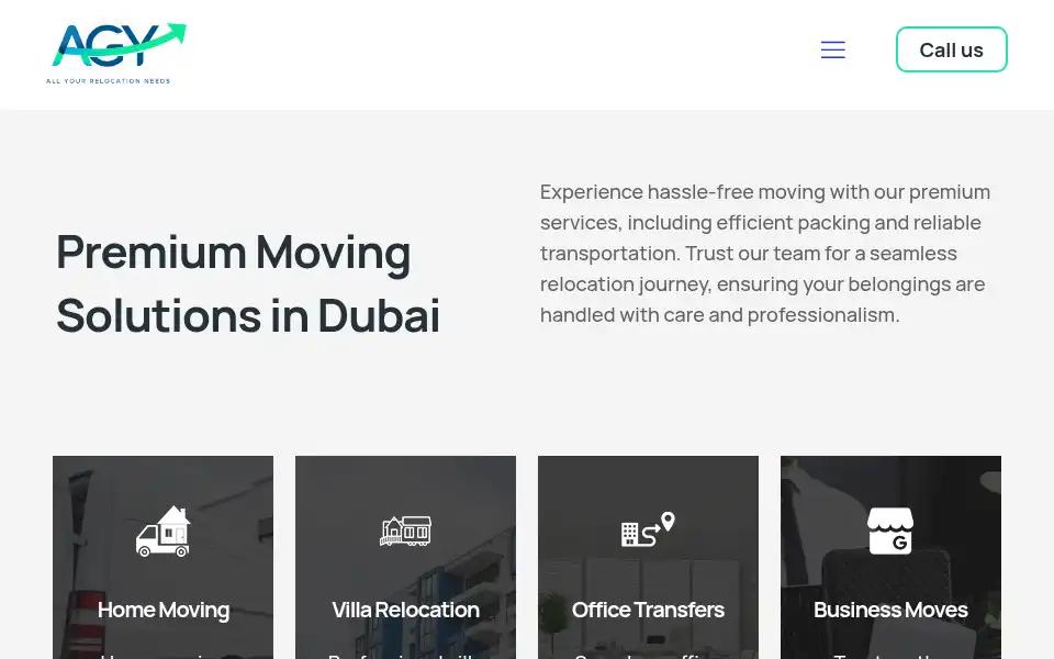 Screenshot of moversagy.com