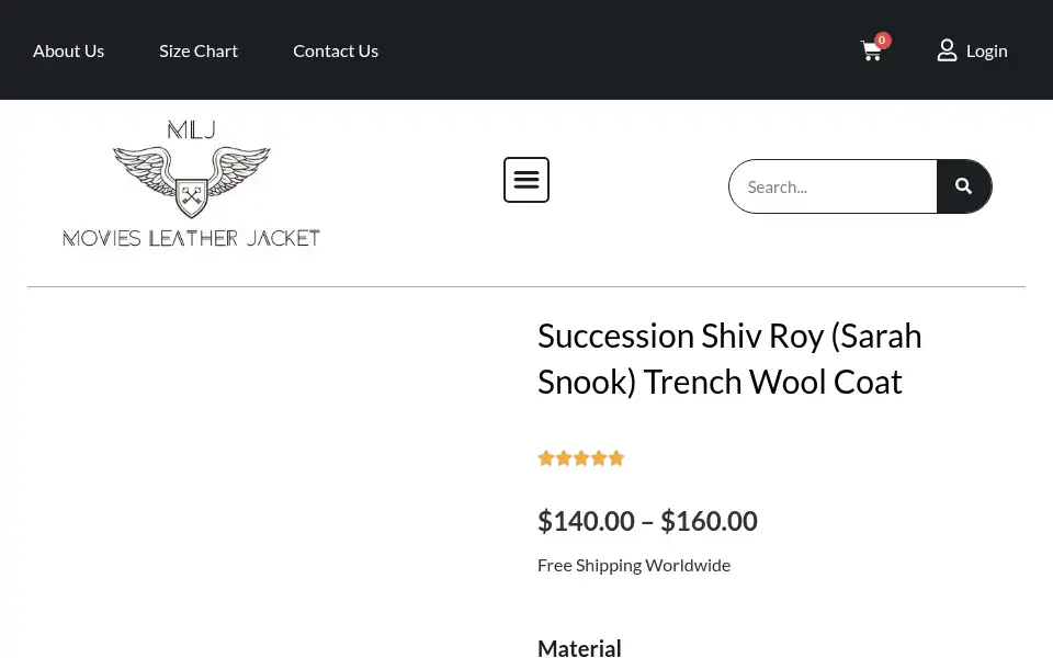 Screenshot of moviesleatherjacket.com