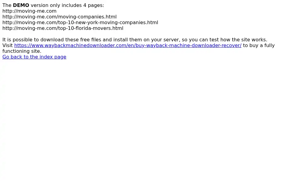 Screenshot of moving-me.com