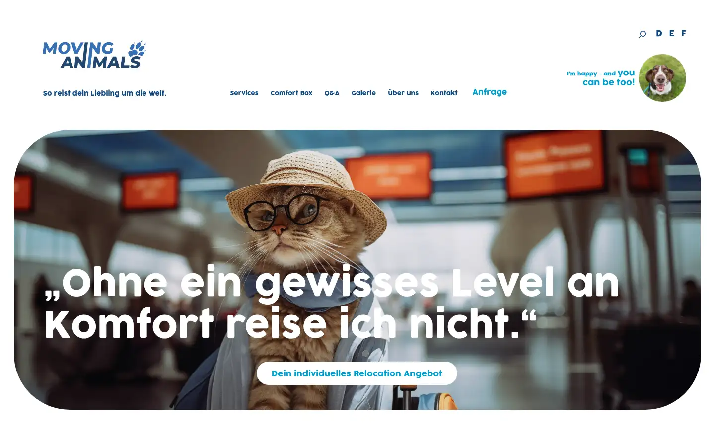 Screenshot of movinganimals.com
