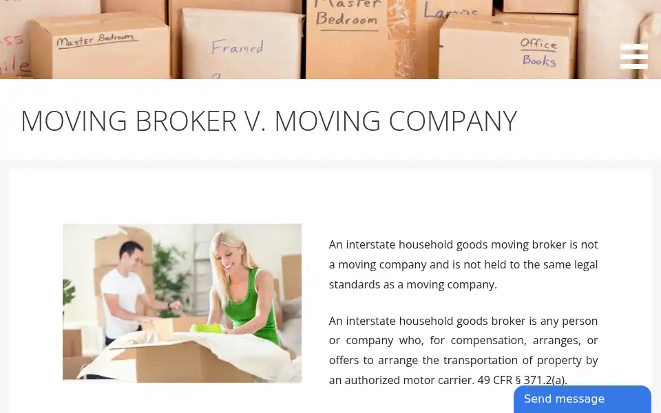 Screenshot of movingclaims.net