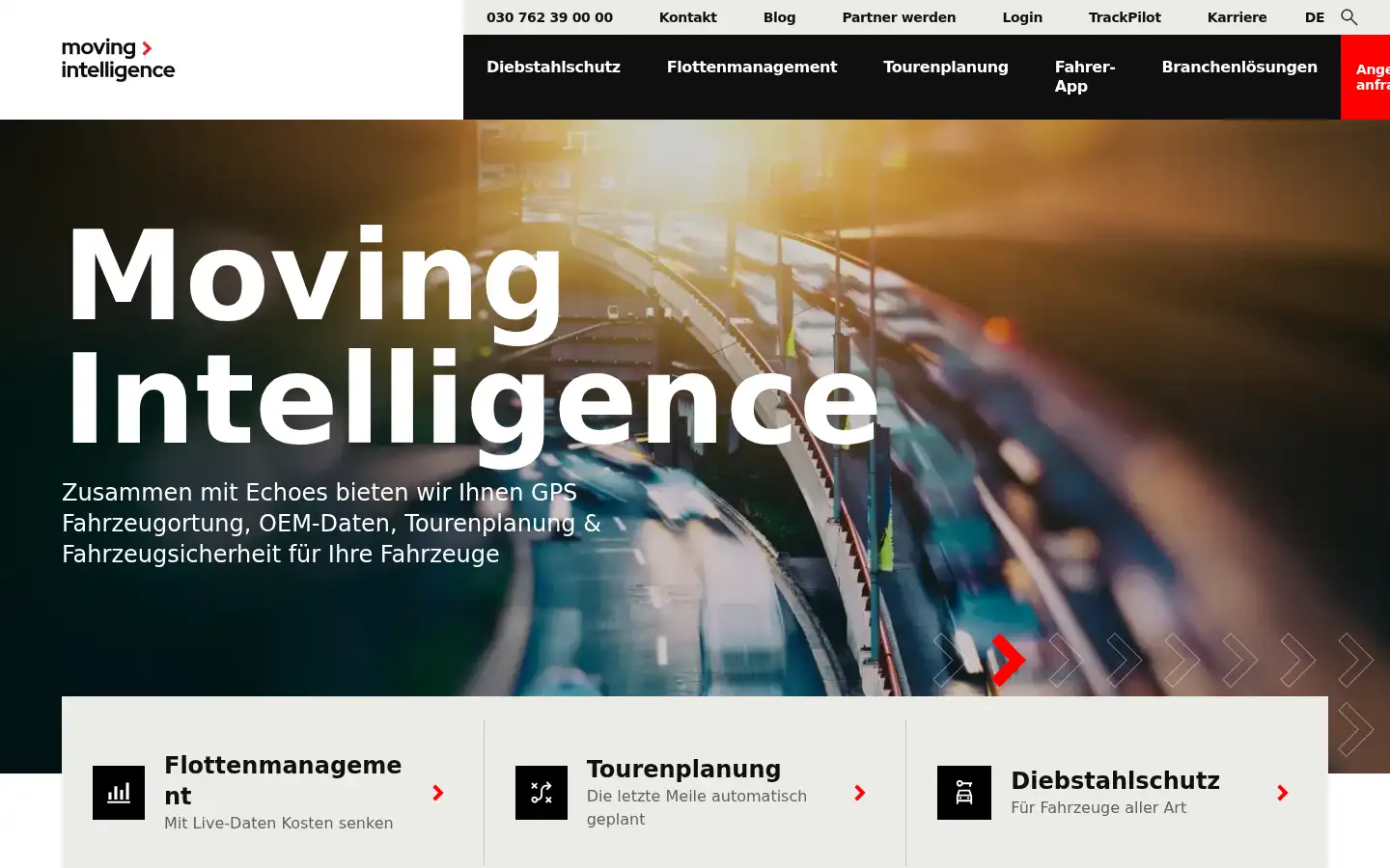 Screenshot of movingintelligence.de