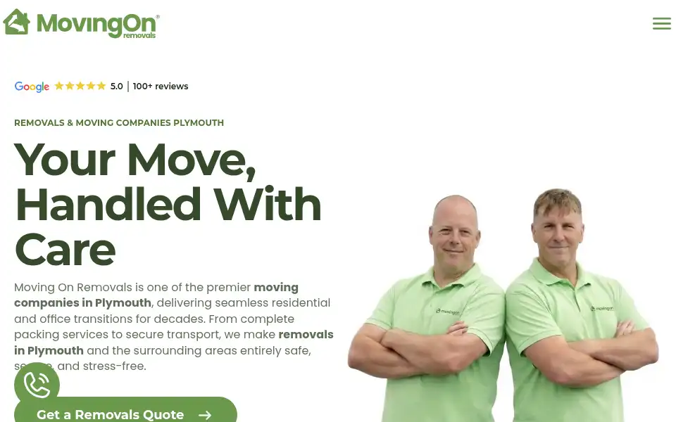 Screenshot of movingonremovals.co.uk