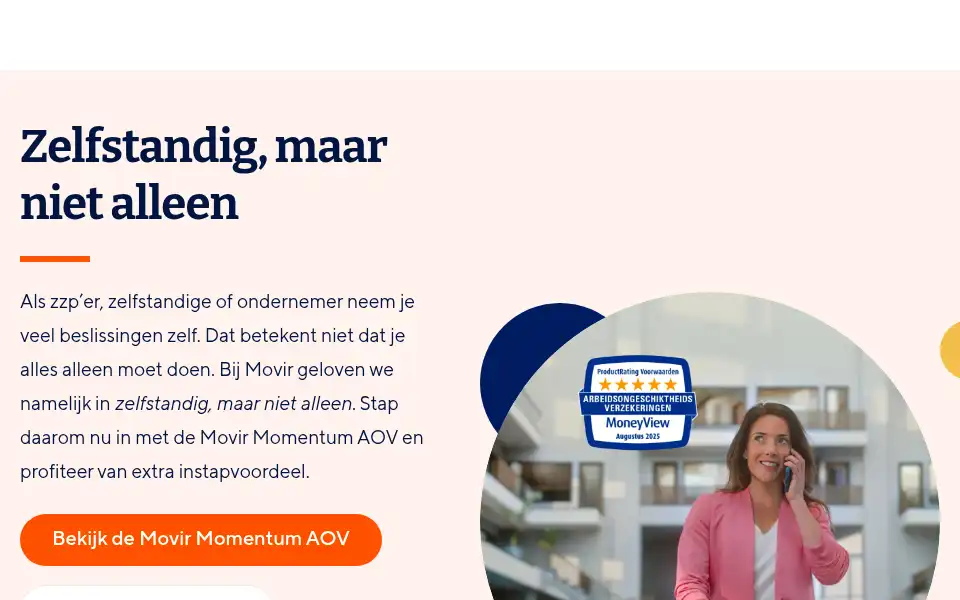 Screenshot of movir.nl