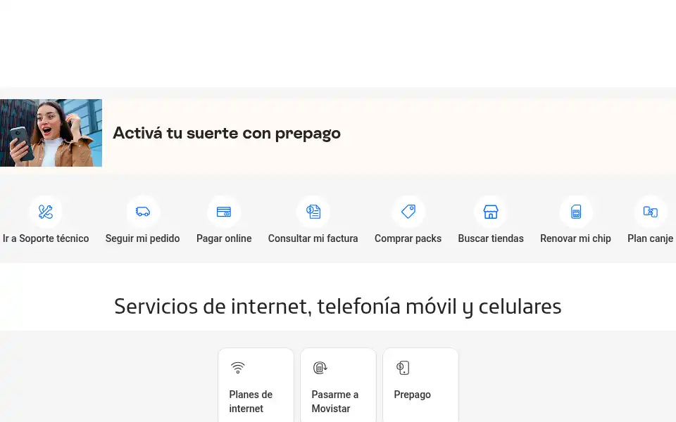 Screenshot of movistar.com.ar