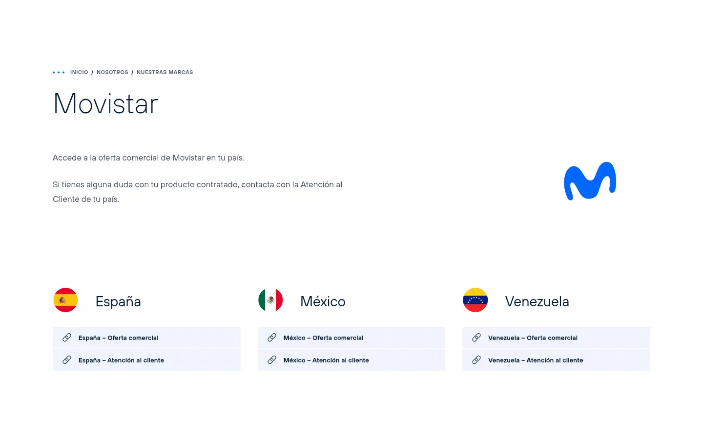 Screenshot of movistar.com