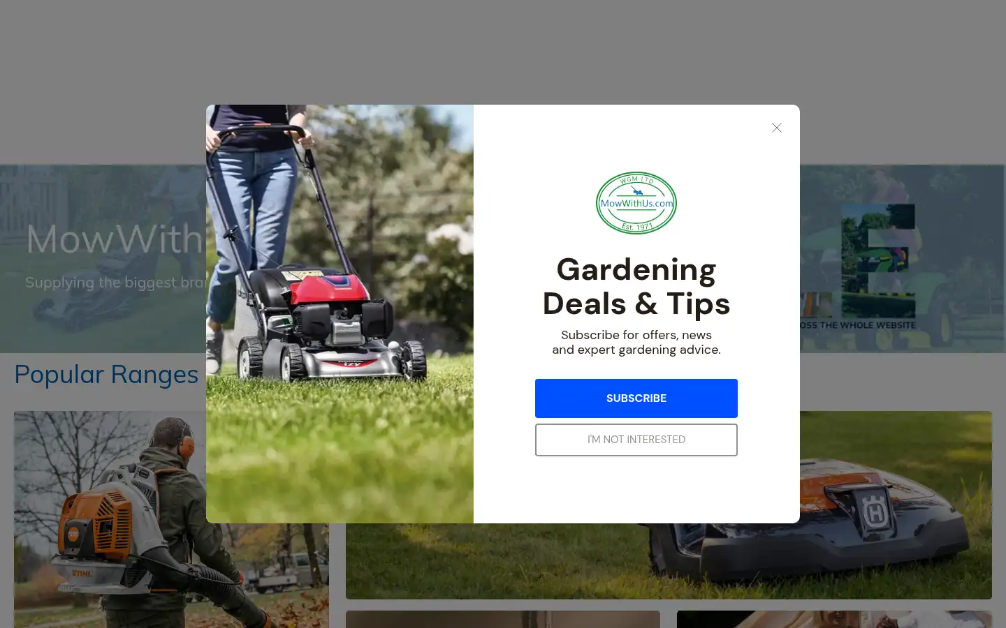 Screenshot of mowwithus.com