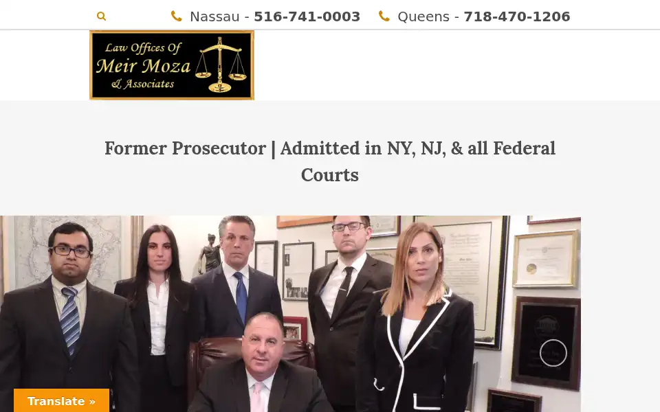 Screenshot of mozalaw.com