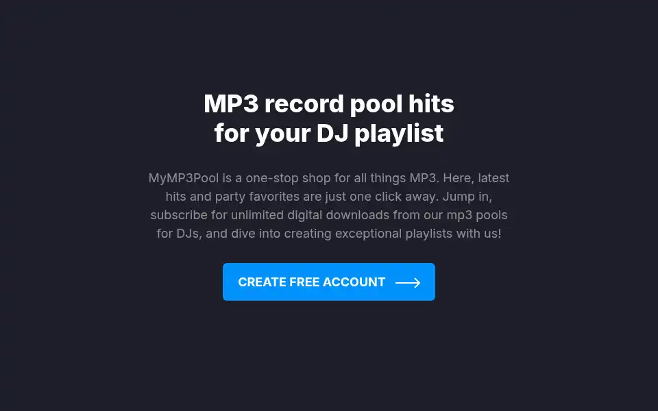 Screenshot of mp3poolonline.com
