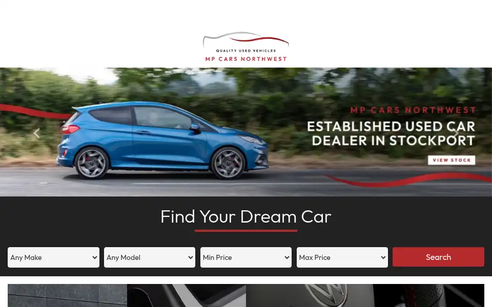 Screenshot of mpcarsnorthwest.co.uk