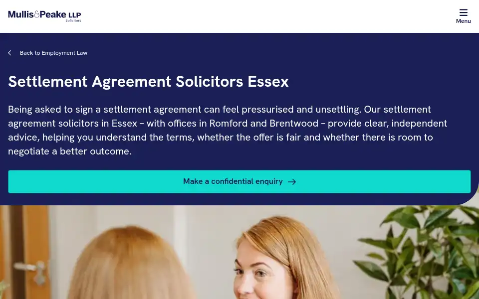 Screenshot of mplaw.co.uk