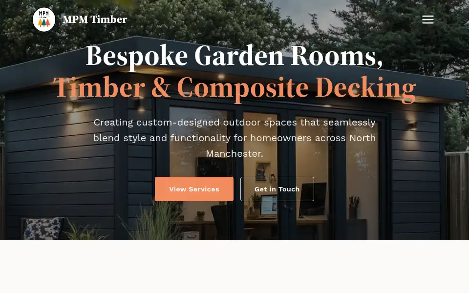 Screenshot of mpmtimber.co.uk