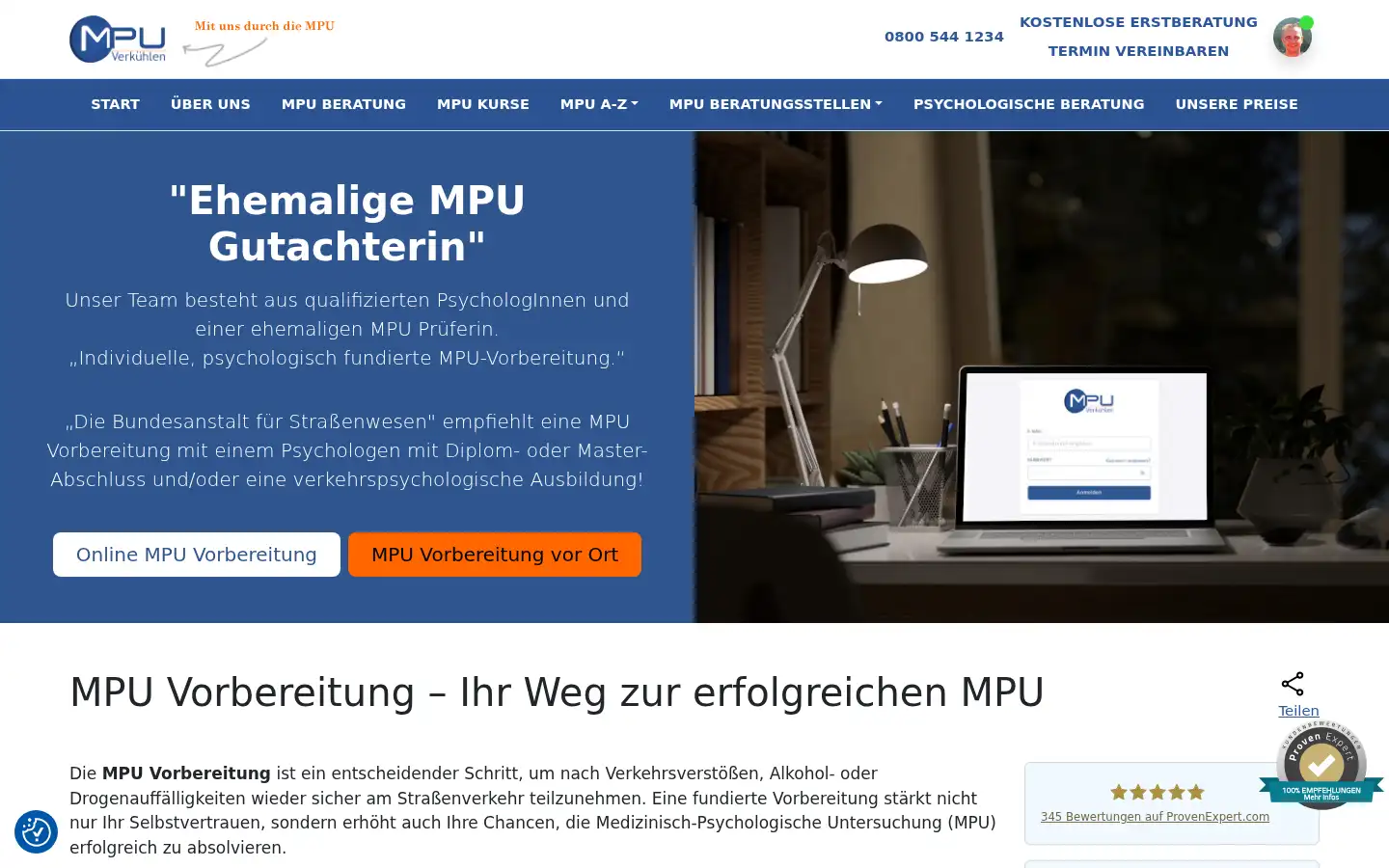 Screenshot of mpu-berater.de