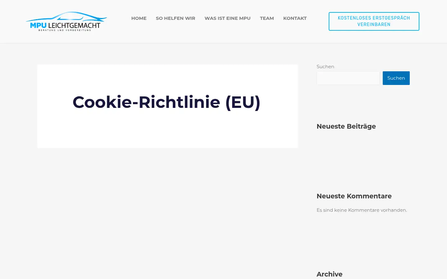 Screenshot of mpuleichtgemacht.de