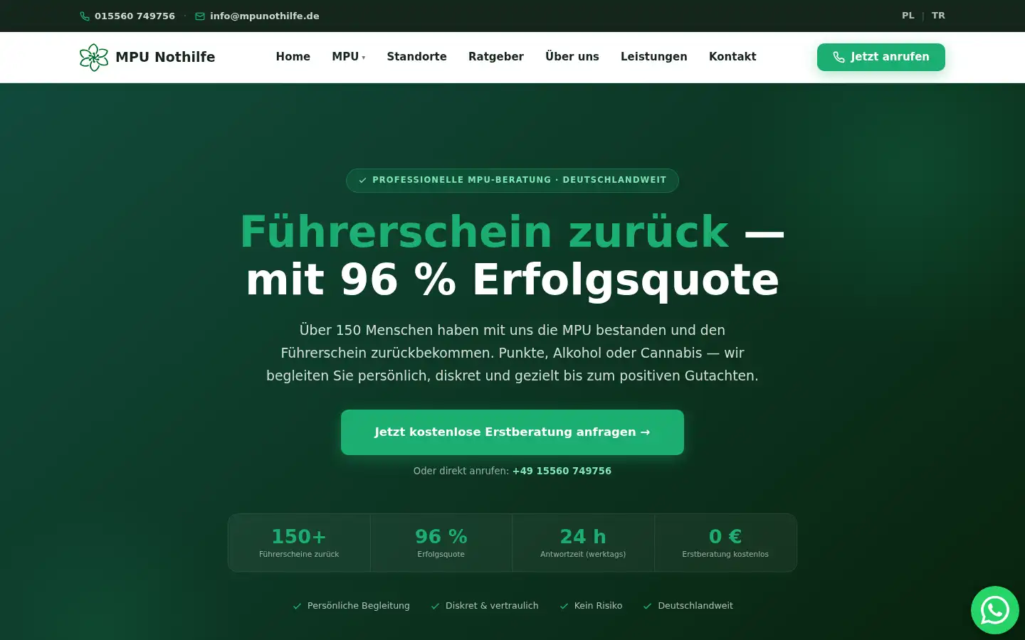 Screenshot of mpunothilfe.de