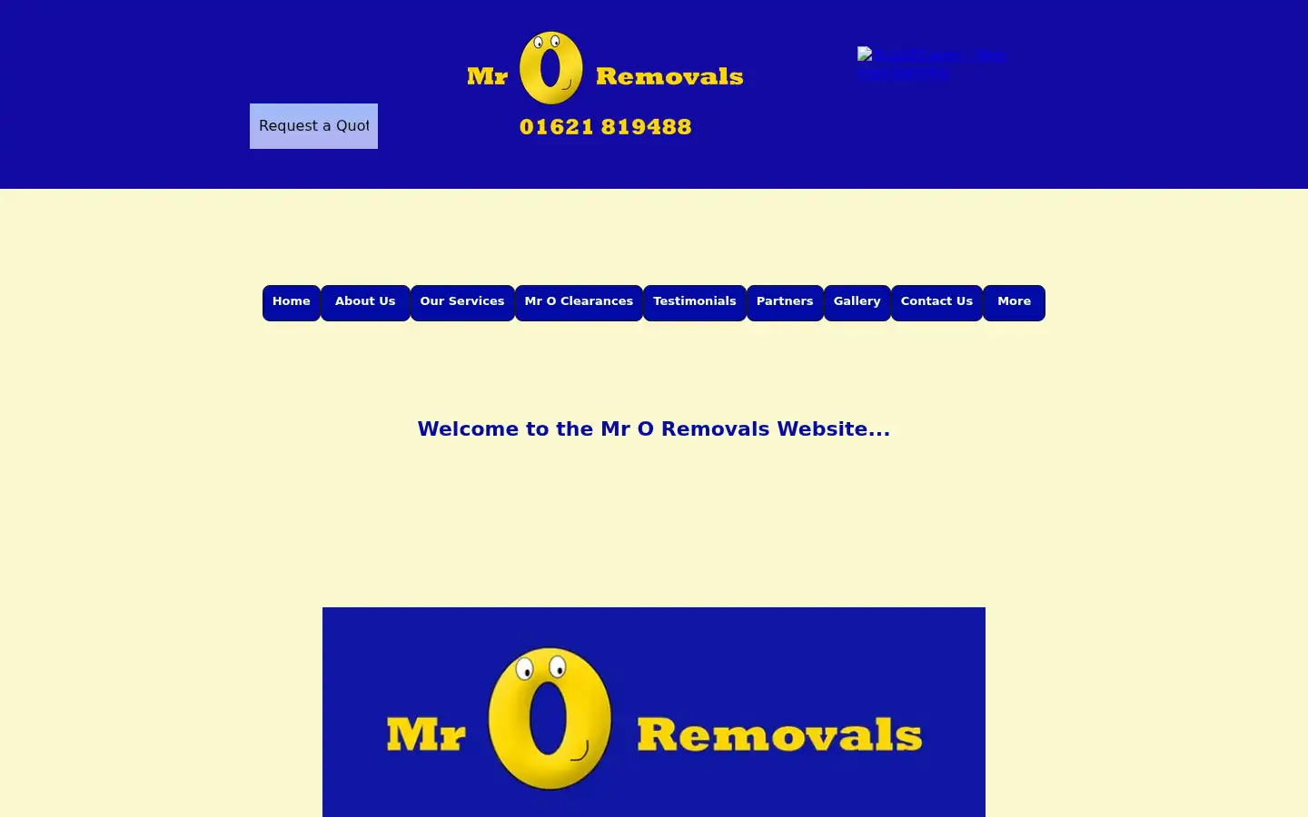 Screenshot of mr-o-removals.co.uk