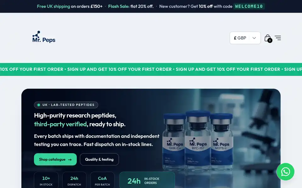 Screenshot of mr-peps.com