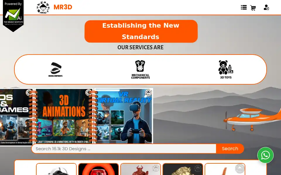Screenshot of mr3d.store